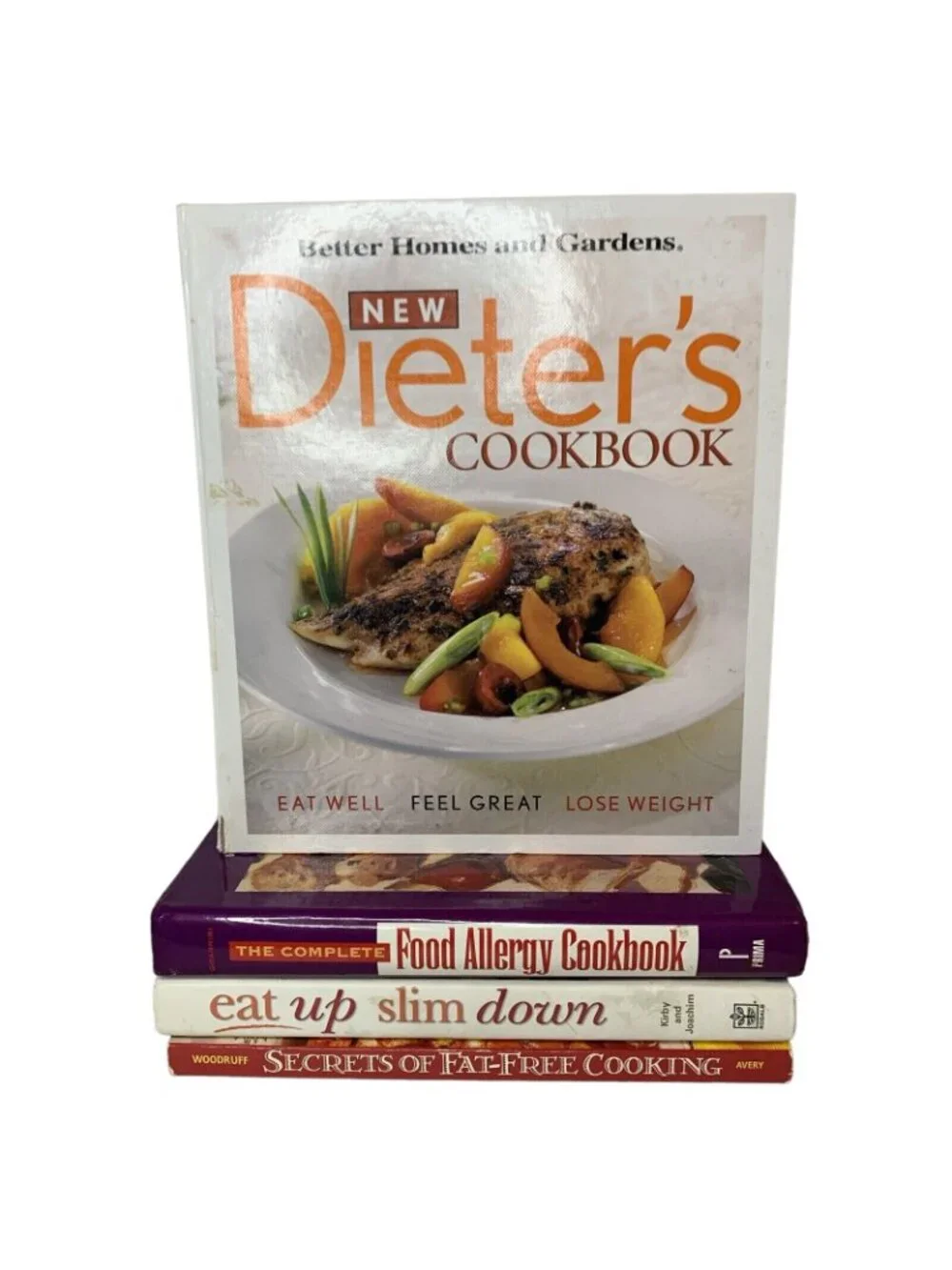 Weight Loss Diet Cookbooks Lot 4 Dieters Fodd Allergy  Cookbook Eat Up Slim Down